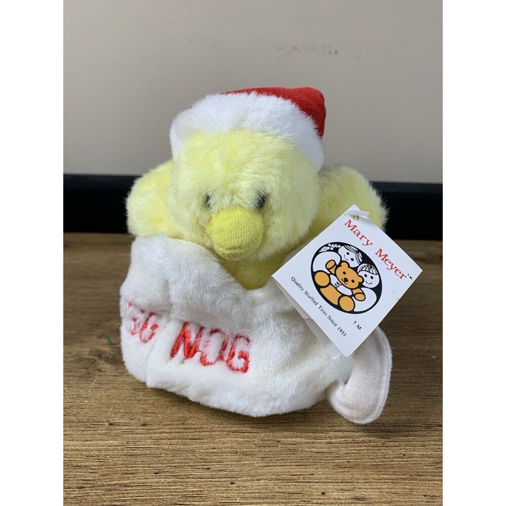 Mary Meyer Egg Nog Baby Chick In Mug Plush Stuffed Animal Vintage Christmas